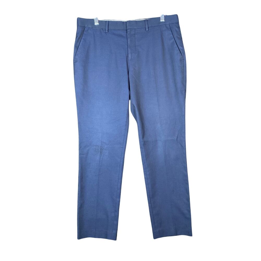 Express Mens Pants Navy Blue Slim Straight Chinos Stretch 32x30 (34x27)